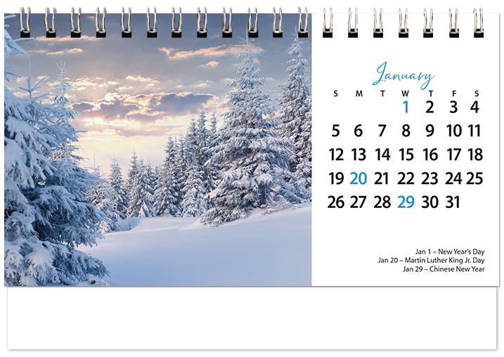 Scenic Seasons Desk Calendar Easel Calendars Tent Calendars